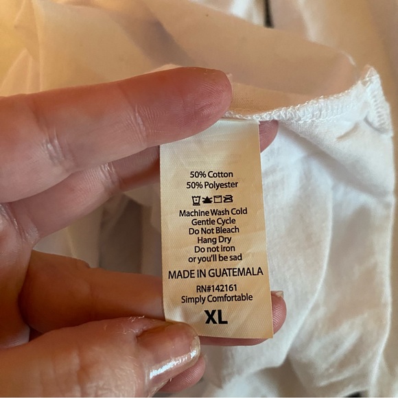 LuLaRoe Mark White Unisex Henley Long Sleeve T-Shirt XL - Picture 6 of 6